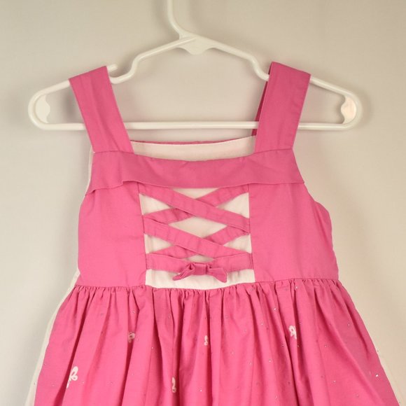 The Children's Place Pink and White Floral Tulle Princess Dress Size 24 Months - Picture 6 of 15